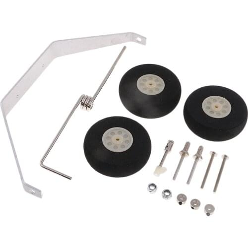 RC Airplane Upgrade Accessory - Metal Tricycle Landing Gear with Wheel Kit for Cessna 182