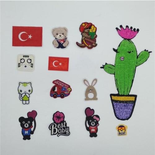 Sequins Iron Cloth Decals Embroidered Patch Hat Clothing Sewing Clothes Hot Stickers Decal Badge Stickers Clothes Accessories