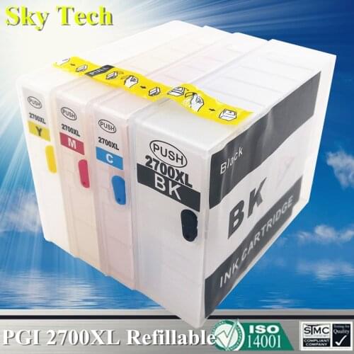 Empty Refillable Cartridge For PGI2700 , PGI-2700 For Canon Maxify IB4070 IB4170 MB5070 MB5170 MB5370 MB5470 , With ARC Chip
