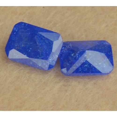 Sale 2X3~13X18mm Dyed Ice Zircon Stone B8 Dark Blue Sapphir-e Octangle Shape Cut Synthetic Cubic Zirconia Loose CZ Gems For DIY