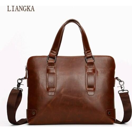 2021 Vintage Fashion Male Handbags Casual Shoulder Messenger Bags New Design A4 Briefcase Men Laptop Bag Bolso