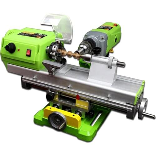 220V Stainless Steel Drill Bank Ball Machine Small DIY Woodworking Mini Lathe Household High Precision Metal Processing