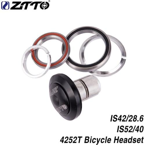 Bicycle Headset 42mm 52mm CNC 1 1/8"-1 1/2" Tapered Tube fork seald bearing headset built-in
