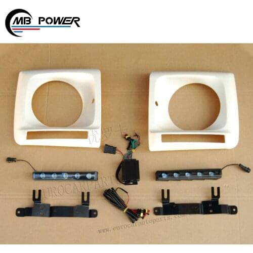 W463 G63 G500 G400 G350 W463 light cover with black led light fit for G CLASS W463 G63 G500 1990-2018 year light cover