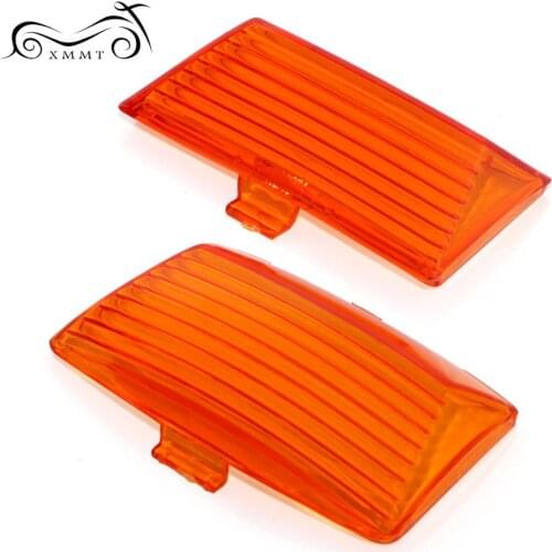 Amber Lens Front Rear Mudguard Trim Fender Tip LED Light Lens Cover for Harley