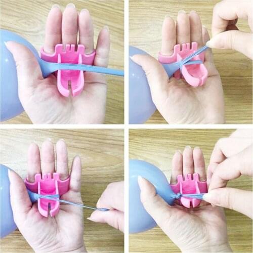 1/5pcs High quality Air Balloon knotter latex balloon fastener easily knot wedding birthday party balloon accessories