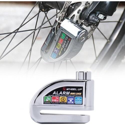 1 Set Bike Lock Wheel Up waterproof Anti-Theft High Decibel 6mm Pin Alarm Disc Brake Lock Bike Lock Safety Device for Motorcycle