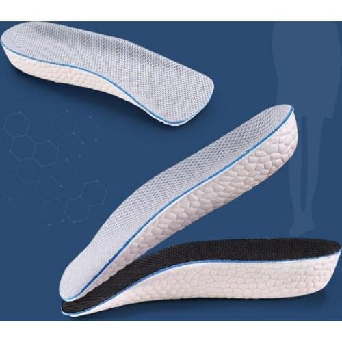 1Pair Unisex Adult 1.5cm Breathable Non-Slip Heighten Half Shoe Pads Insoles Cushion arch support Height Lift
