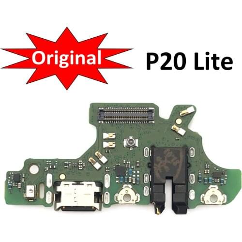 100% Original USB Charging Port Dock Connector Board With Microphone Flex Cable For Huawei P20 Lite Replacement Parts