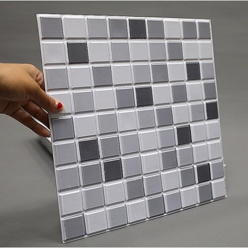 3D Mosaic Stickers Self-Adhesive Wall Stickers Bathroom Toilet Kitchen Shower Room Renovation Decoration