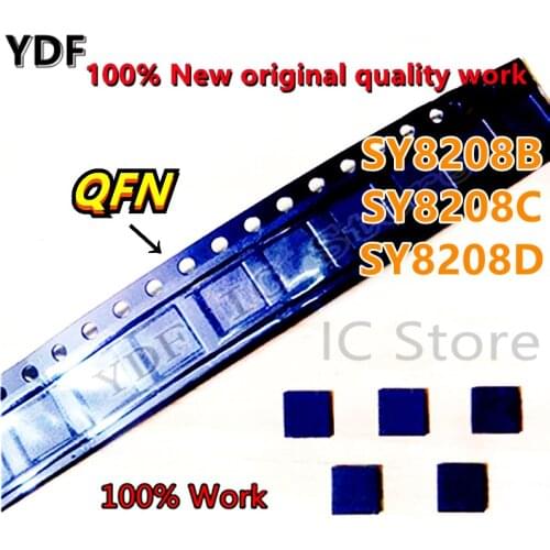 5PCS 100% New SY8208B SY8208C SY8208DQNC SY8208 (MS4GE MS3VM BB BC MT3UC TD CC FA MU3VG AA MU2AZ MU4BB...) QFN