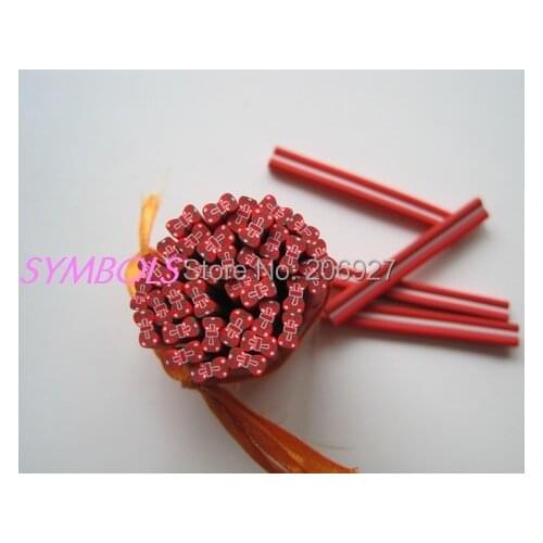 5pcs F-13 5mm Cute Bow Cane Fancy Nail Art Polymer Clay Cane Nail Art Decoration