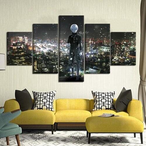 5 Piece Wall Art Canvas Anime Manga Tokyo Pictures Figure Posters And Prints Home Room Decor Modern Living Decoration Paintings