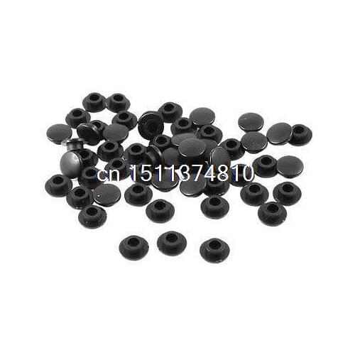 55 Pcs Round Mini Tactile Button Caps Covers Protector Black for Tact Switch