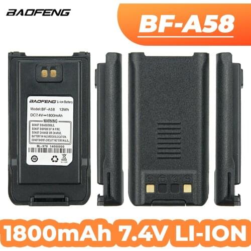 7.4V 1800mAh Li-ION Replacement Battery Pack for Baofeng A58 Walkie Talkie BL-970 Radio battery