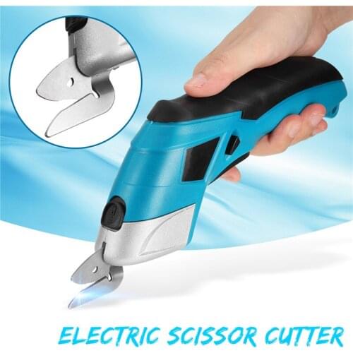 4V Rechargeable Electric Scissor Auto Cutter Cordless Tailors Scissors For Cutting Garment Fabric Portable 20W 220V