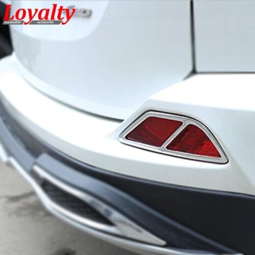 Loyalty for Toyota RAV4 2016 2017 Rear Foglight Fog Light Lamp Cover Trim ABS Chrome Car Accessories Auto Styling