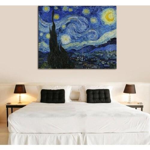 Starry Night Painting by Vincent Van Gogh Reproduction Artwork Sold Is Painted By Our Talented Artists Drop shipping