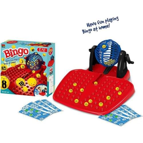 Bingo Tumbler Lotto Lottery Machine 90 Numbered Balls 48 Cards Family Game Perfect Kids Gifts Funny Game Toys