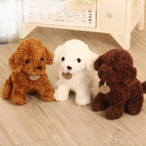 18/25 cm Simulation Dog Poodle Plush Toys Cute Animal Suffed Doll for Christmas Gift