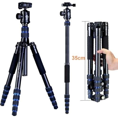 Manbily AZ310 Professional Portable Travel Camera Aluminum 156cm Tripod Monopod 165cm w/ KF-0 Ballhead Heads Max Load 15kg