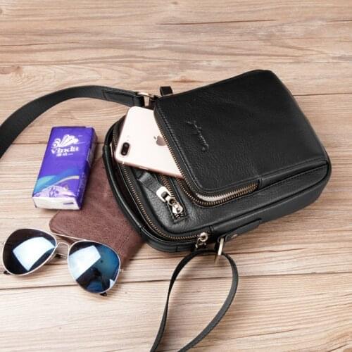 Cobbler Legend Mens One Shoulder bags Business Solid Color Messenger Bag genuine leather Office Zipper Handbag Bolsos