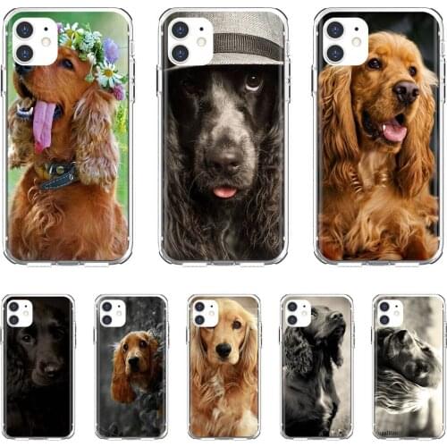 Soft Covers Cocker-Spaniels-dog-puppies-Poster For Samsung Galaxy S7 S8 S9 S10E S20 FE Note 10 20 Edge Lite Plus Ultra