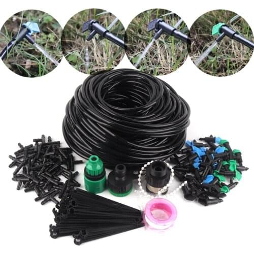 10~50m Irrigation Kits 4/8/16L Flag Drippers with 4/7mm Hose Holder DIY Watering Kits Garden Micro Irrigation System
