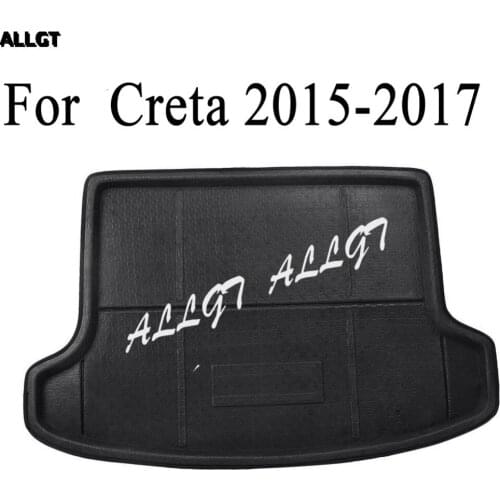 Rear Trunk Cargo Liner Floor Mat for Hyundai Creta 2015 2016 2017 Black