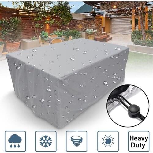 Durable Heavy-duty Furniture Dustproof Cover For Table Chair Sofa Waterproof Rain Garden Outdoor Patio Protective Case 2 Sizes