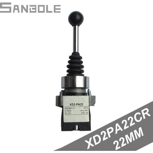 Rocker Main Order Switch XD2PA22CR Two-way Automatic Reset Rotary Interruptors Knob type Joystick controller 10A/600V