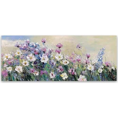 Wall Painting Abstract Art Oil Painting Knife Flowers Wall Art Canvas Painting Creative Line Pictures for Living Room Decor