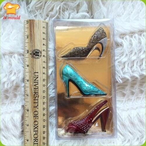 DIY Mini High Heels Silicone Mold Chocolate Moulds Double Sugar Cake Decorating Tools