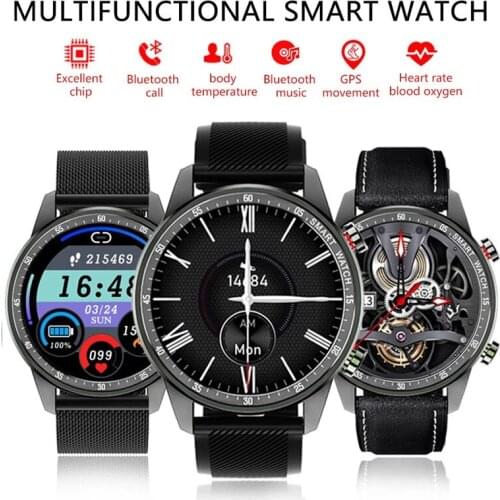 Smart Watches MV68 Temperature Measurement Bluetooth Call Round Screen 1.28 Inch Multi-Function Smart Watch For Ios Android