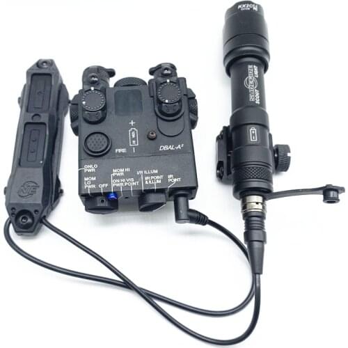 Tactical Airsoft Flashlight Nylon DBAL A2 Red Laser IR Laser White Light With Strobe Version Weapon DBAL-A2 Light