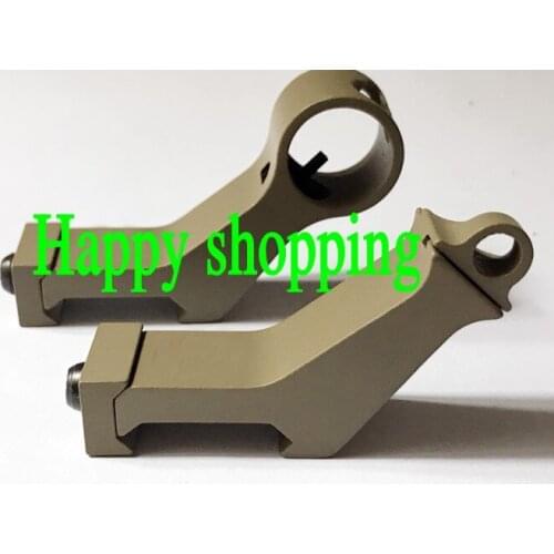 Tactical airsoft Front and Rear Sight 45 Degree Iron Sight for hunting Dark Earth