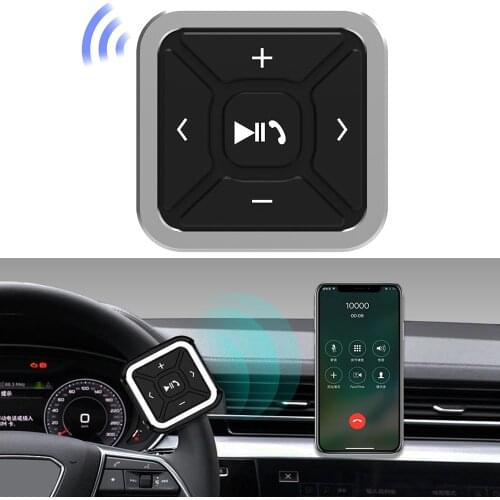 Carro de control remoto Steering Wheel Control Button Car Bluetooth Handsfree Remote Android Phone Wireless Bicycle Universal