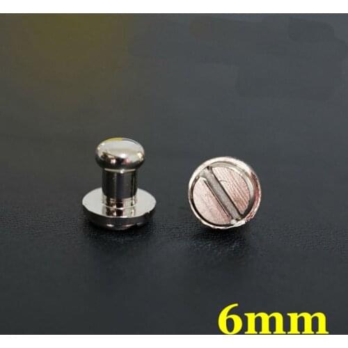 50pc Q7-6mm Solid Brass belt screw Chicago Screw Leathercraft