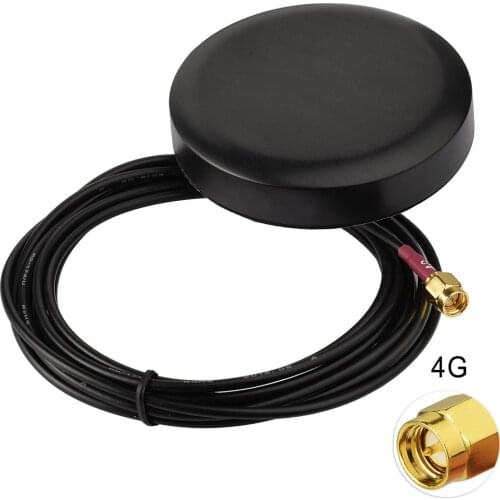 Superbat 4G LTE Antenna Screw Mount Omni-directional SMA Plug Low Profile for 4G LTE Router Vehicle Truck RV Motorhome Marine