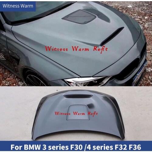 High Quality Transparent Glass Front Bumper Engine Hood Bonnet Vent Cover For BMW 3 Series F30 4 Series F32 F36