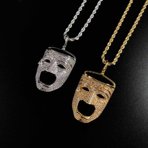 Hiphop jewelry iced out mask pendant wholesale pendant
