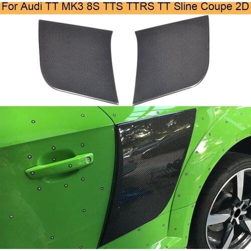 Carbon Fiber Door Fender Guard Boards for Audi TT TTS TTRS Sline MK3 Coupe Convertible 2D 2015-2017 Car Rear Side Door Fender