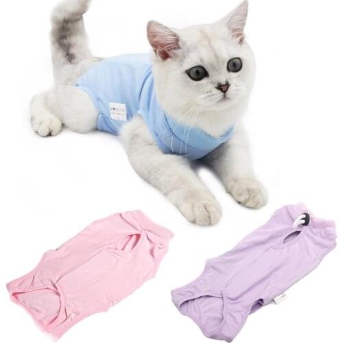 Pets Cat Kitten Recovery Weaning Suit Breathable Elastic Soft Pet Cat Clothes Vest Coat Cat Accessories