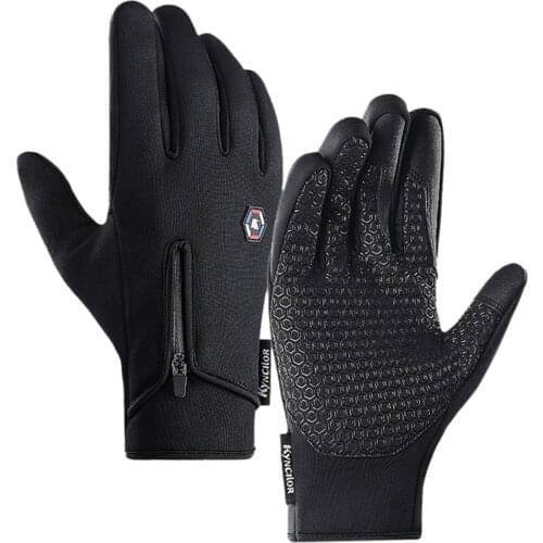 Winter Cold-proof Unisex Waterproof Winter Gloves Cycling Fluff Warm Gloves For Touchscreen Cold Weather Windproof Anti Slip