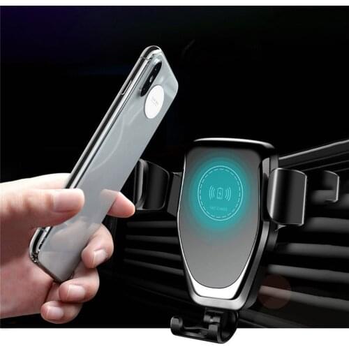 10W Car Mount Qi Wireless Charger For iPhone XS X XR 8 Air Vent Fast Charging Car Phone Holder Stand For Samsung S10 S9 S8