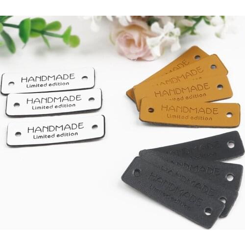 12 pieces handmade limited edition leather label handbag handmade gift leather label handmade scarf sewing supplies