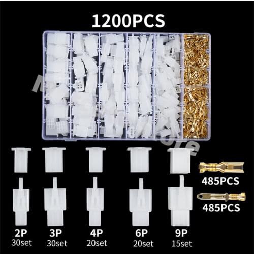 1200pcs/lot 2.8mm 2/3/4/6/9 pin Automotive Electrical Male Female Cable Terminal Motorcycle Plugs Wire Connector Kit