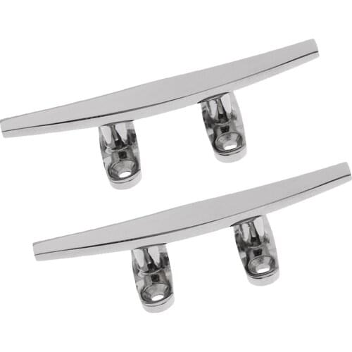 2 x Boat Dock Cleats Heavy Duty Stainless Steel Open Base Cleat Corrosion Resistance