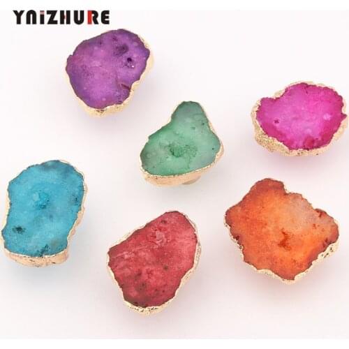 40/45mm Brand New Natural Rough Color Crystal Brass Handle Drawer Kitchen Luxury High Quality Cabinet Closet Door Knobs