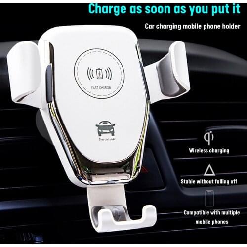 Car Mobile Phone Charger Electromagnetic Induction Wireless Charger Car 10W Bracket Automatic Clamping Smart Infrared Sensor Qi